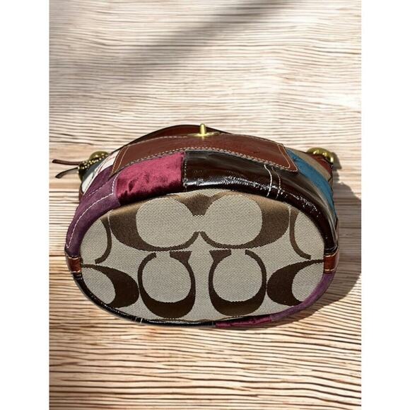 Y2K Coach 11356 Bleecker Holiday Patchwork Duffle & Wristlet - Picture 5 of 16